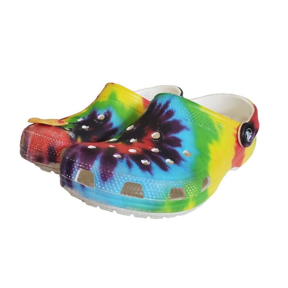 Crocs Classic Tie Dye Graphic Clog K Multicolor Unisex Kids US J4 205451-90H